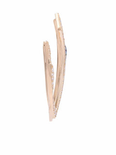 18kt yellow gold Mogra Blossom diamond and shell earrings