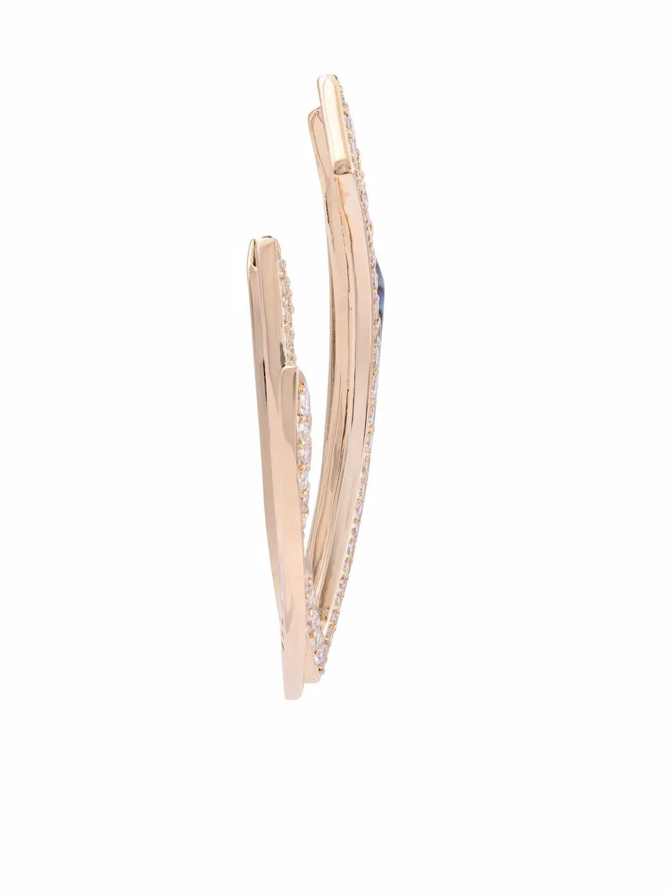 18kt yellow gold Mogra Blossom diamond and shell earrings