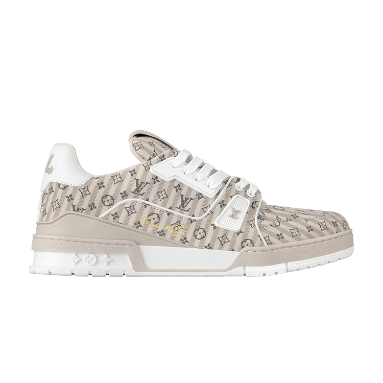 Louis Vuitton Trainer Low Striped Mini Monogram - Beige