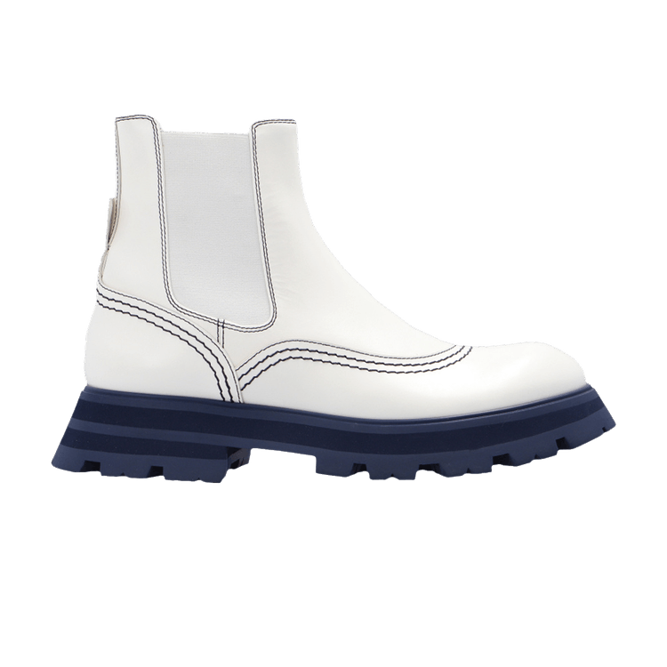 Alexander McQueen Wmns Wander Chelsea Boot 'White Navy'