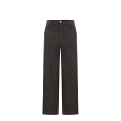 Anthracite Cotton Corduroy Large Fit Trousers