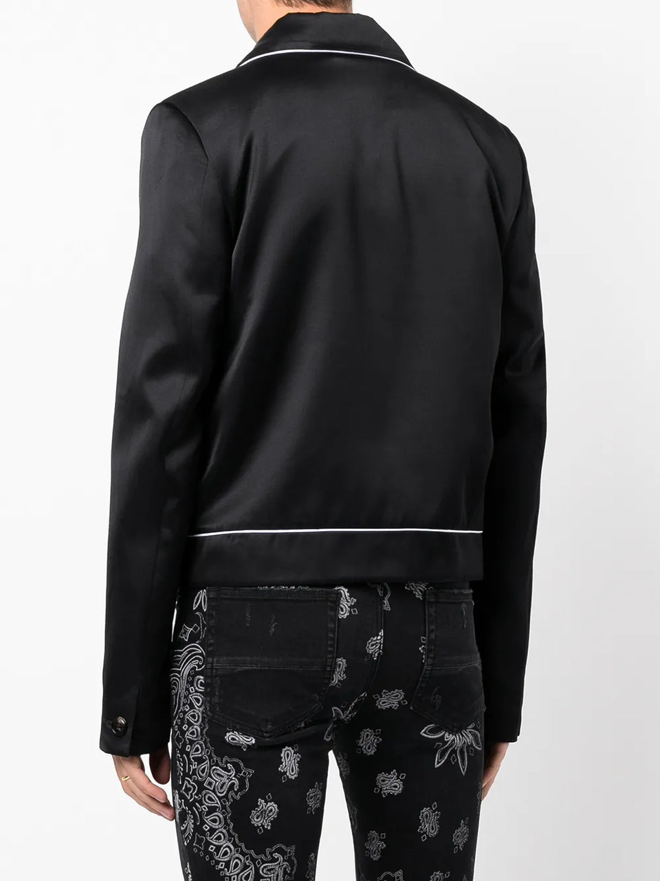 logo-print pyjama-shirt jacket