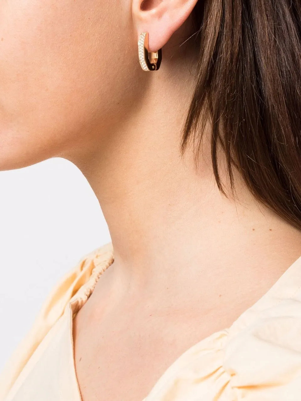 Dextera crystal embellished hoop earrings