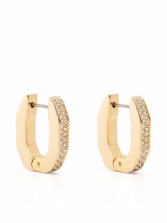 Dextera crystal embellished hoop earrings