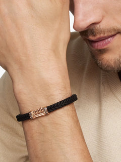 18kt rose gold Chevron bracelet (6mm)