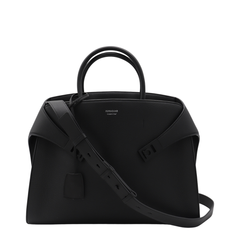 Ferragamo Hug Leather Briefcase - Black