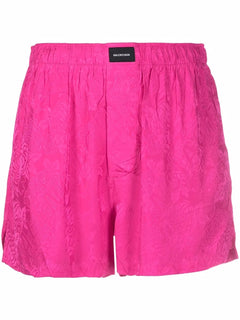 logo-patch high-waisted shorts