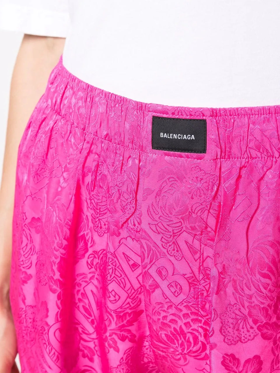 logo-patch high-waisted shorts