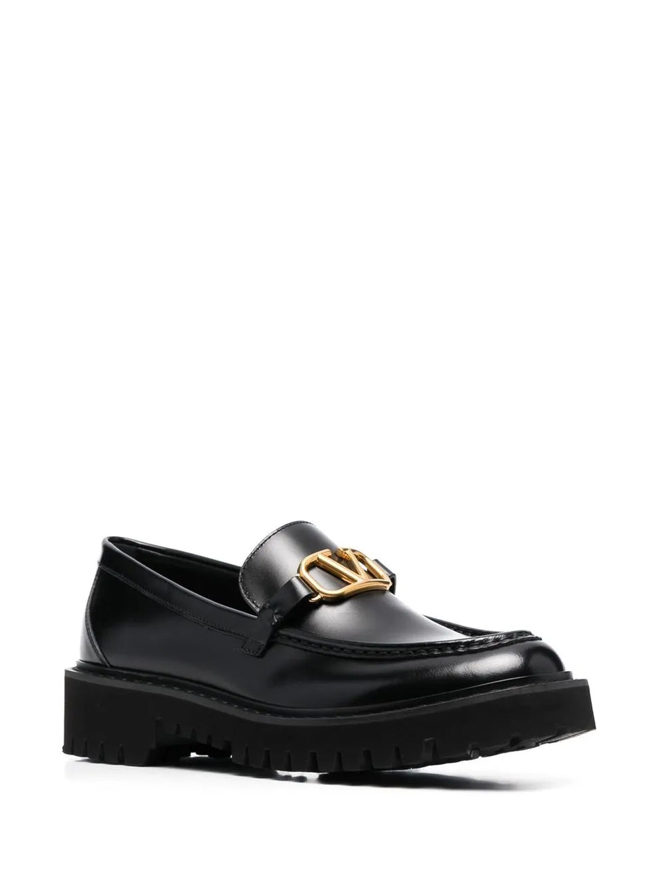 VLogo Signature leather loafers