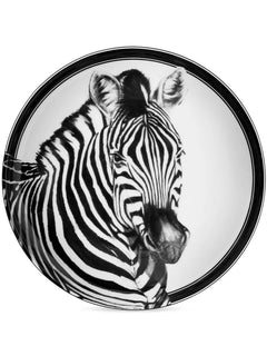 zebra-print porcelain soup plates (set of 2)
