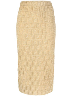 FF-motif pencil skirt