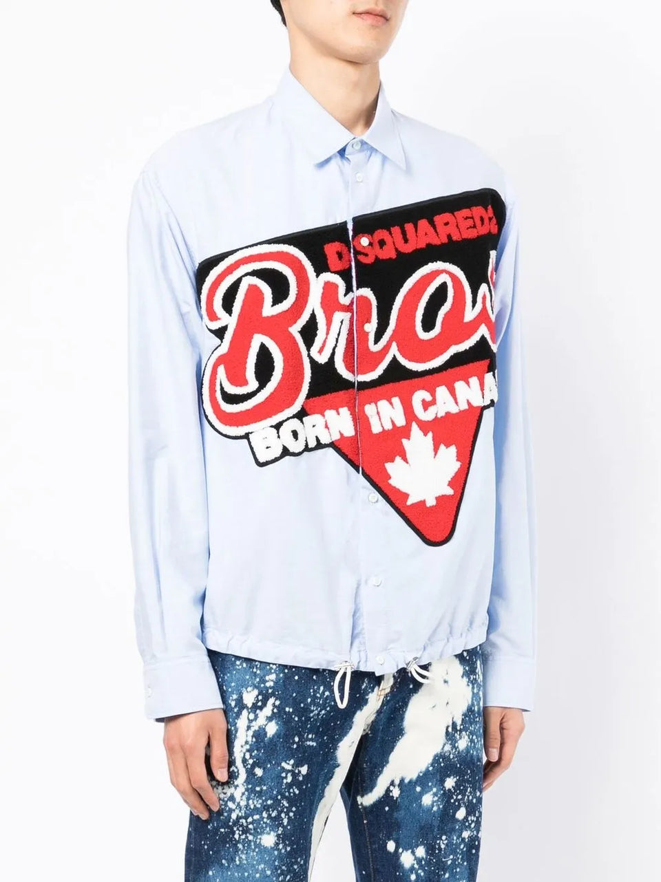 logo-patch long sleeve shirt