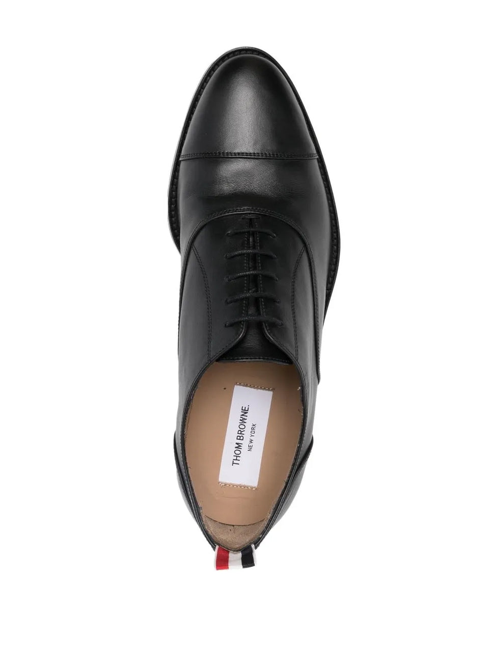 grosgrain-loop trim lace-up shoes