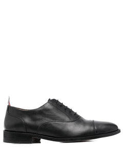 grosgrain-loop trim lace-up shoes