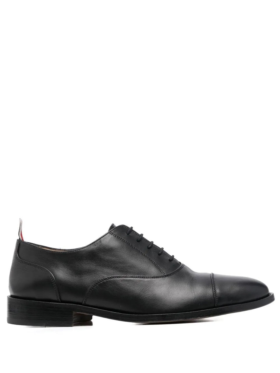 grosgrain-loop trim lace-up shoes