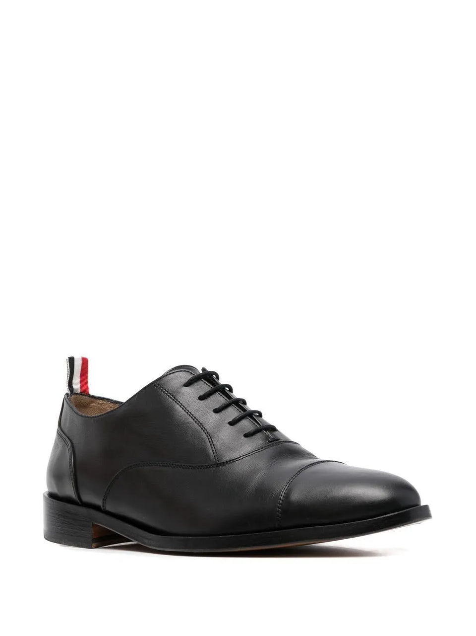grosgrain-loop trim lace-up shoes