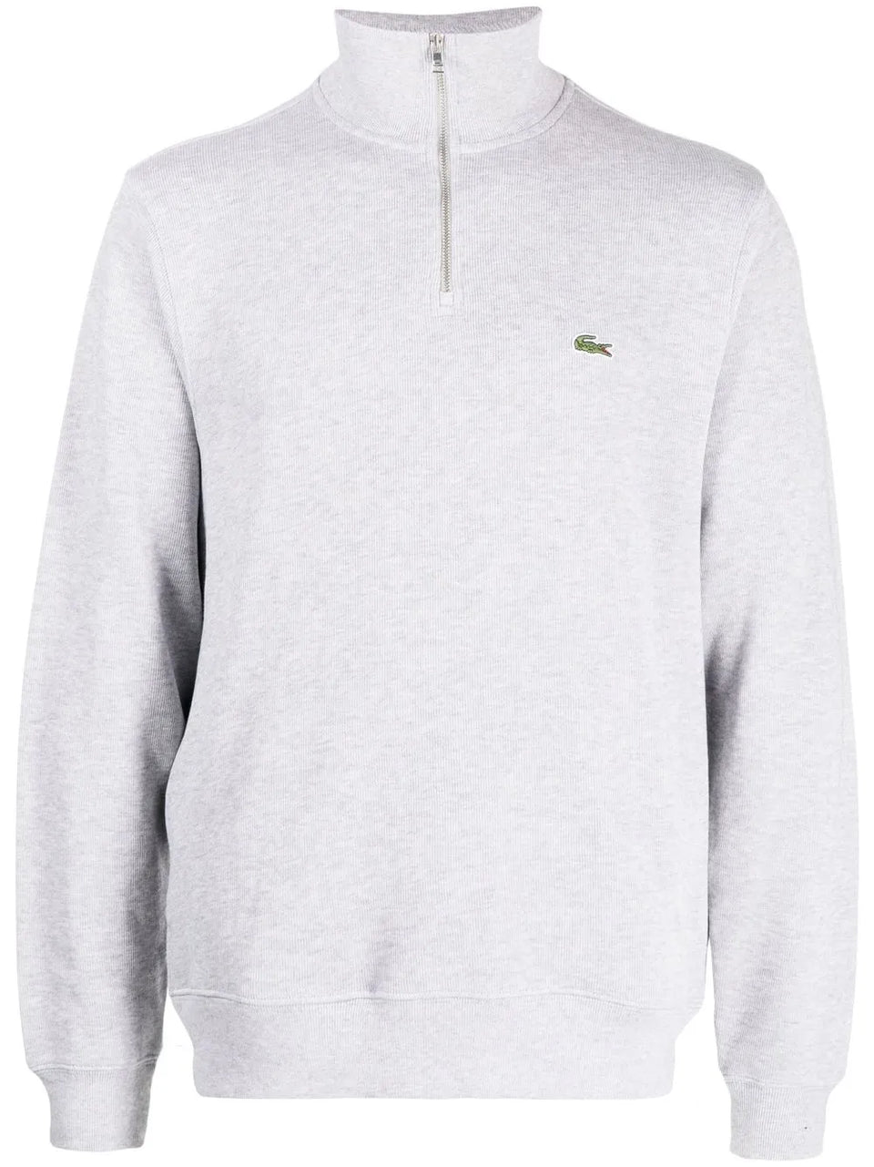 high-neck fine-ribbed sweatshirt