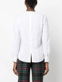 1970s pleated button-up shirt