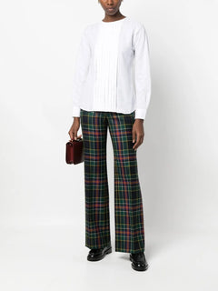 1970s pleated button-up shirt