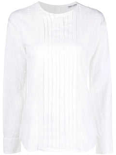 1970s pleated button-up shirt