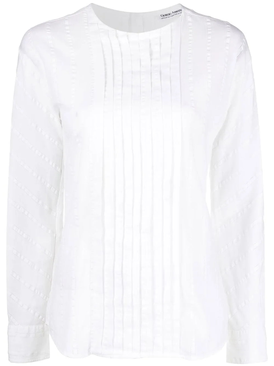 1970s pleated button-up shirt
