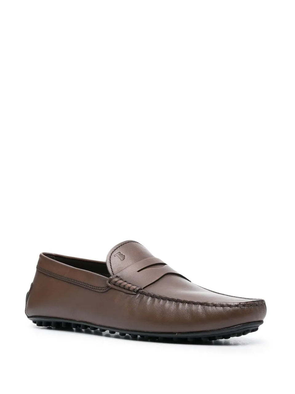 embossed-logo detail loafers