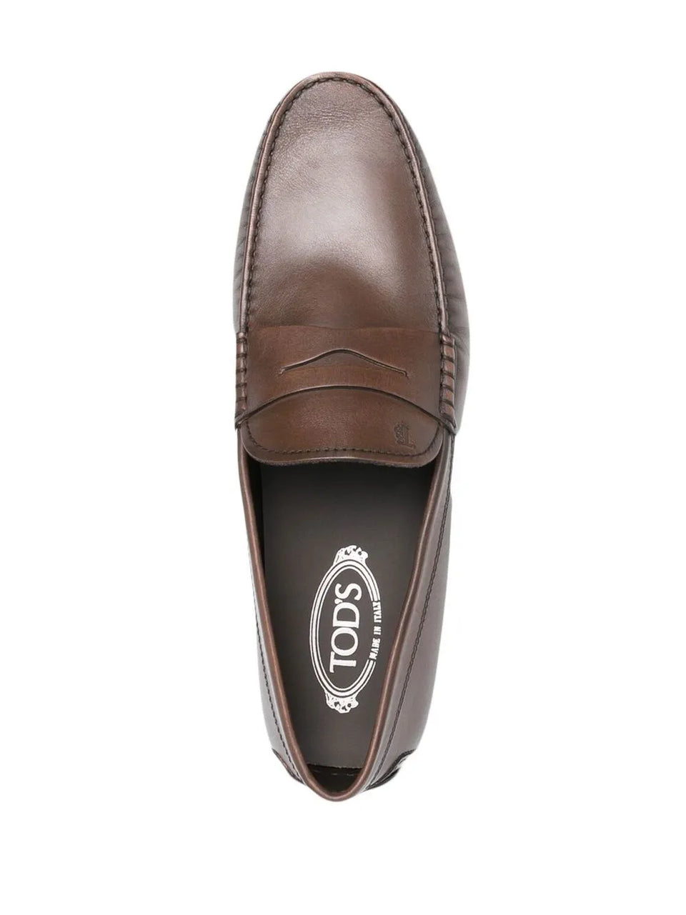 embossed-logo detail loafers
