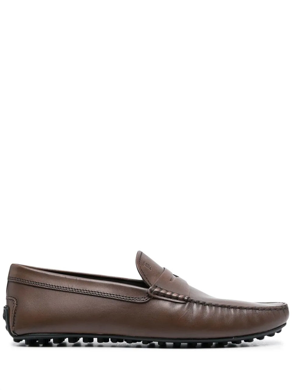 embossed-logo detail loafers