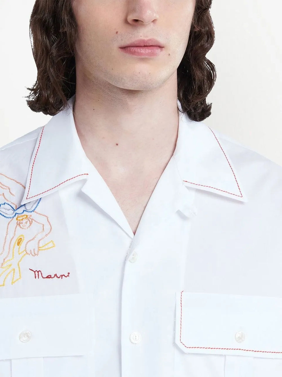 embroidered-logo short-sleeve shirt