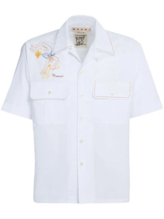 embroidered-logo short-sleeve shirt