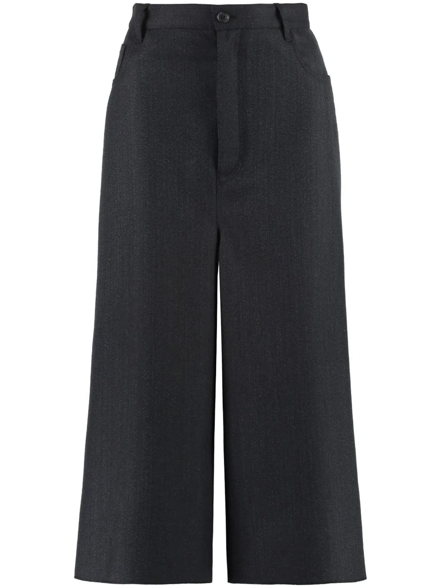 wide-leg cropped trousers