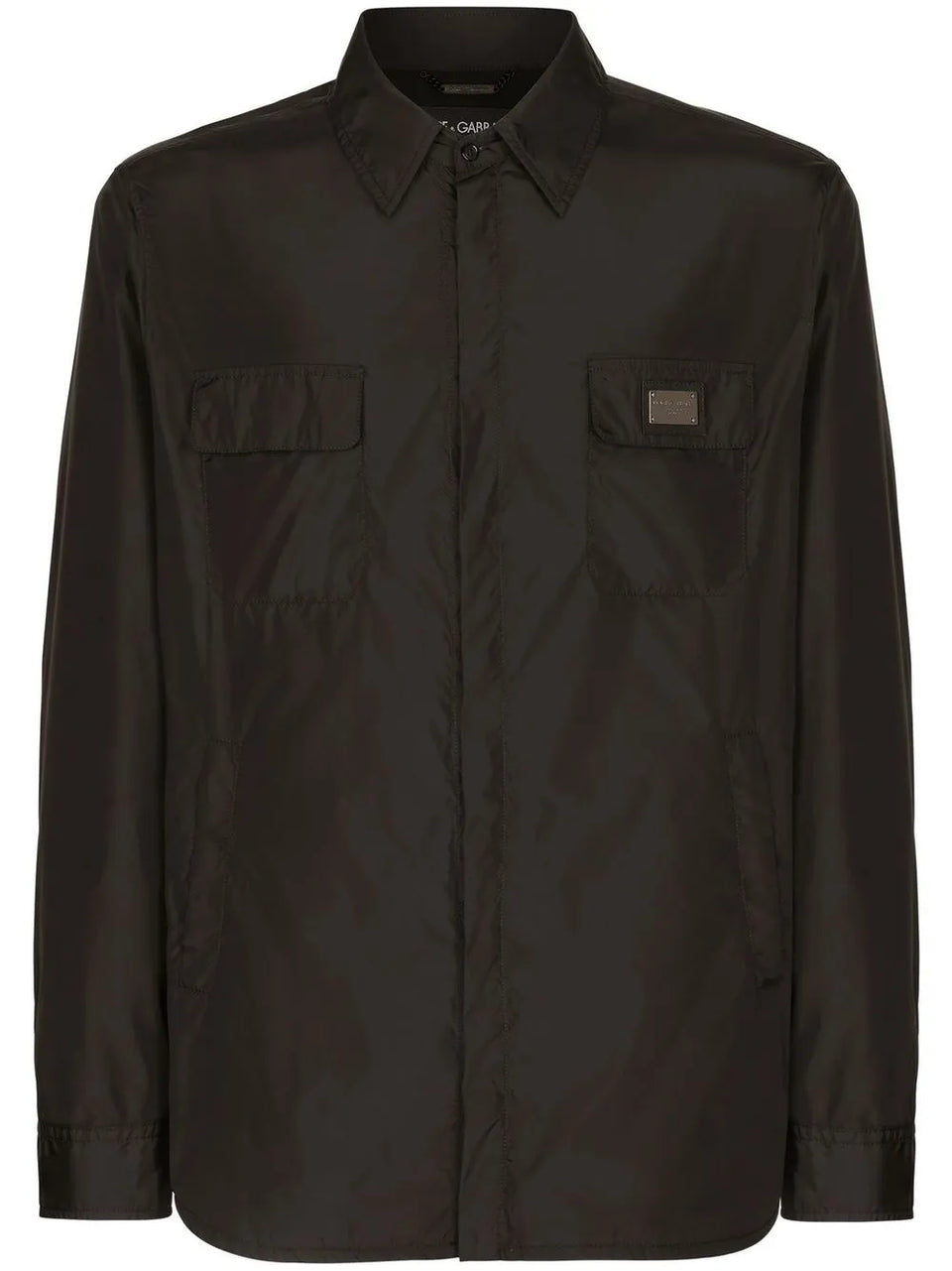 logo-patch long sleeve shirt