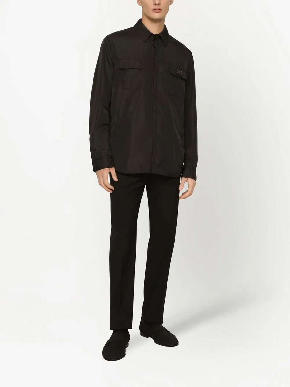 logo-patch long sleeve shirt