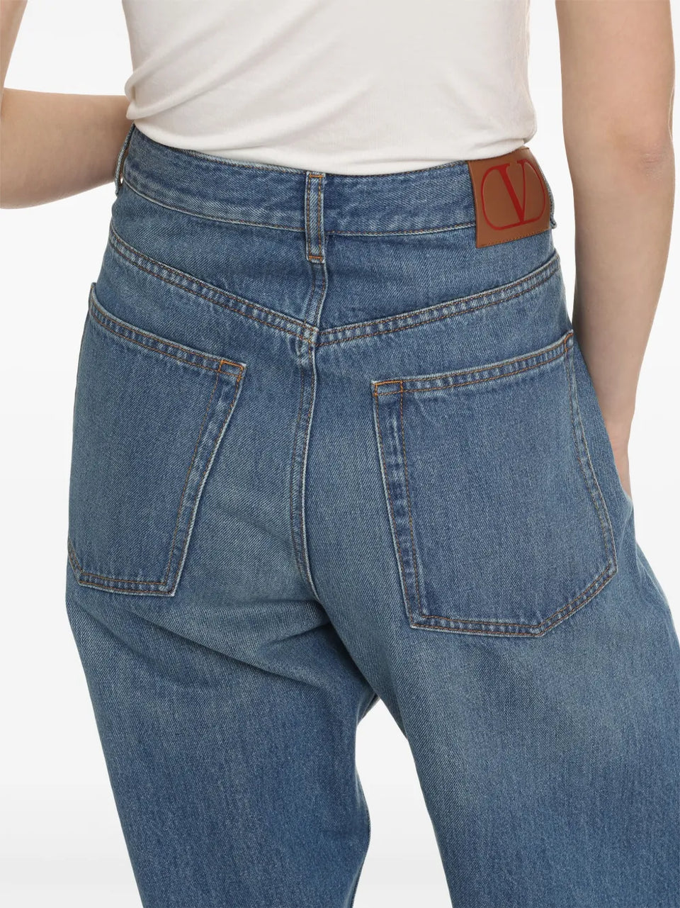 high-rise wide-leg jeans