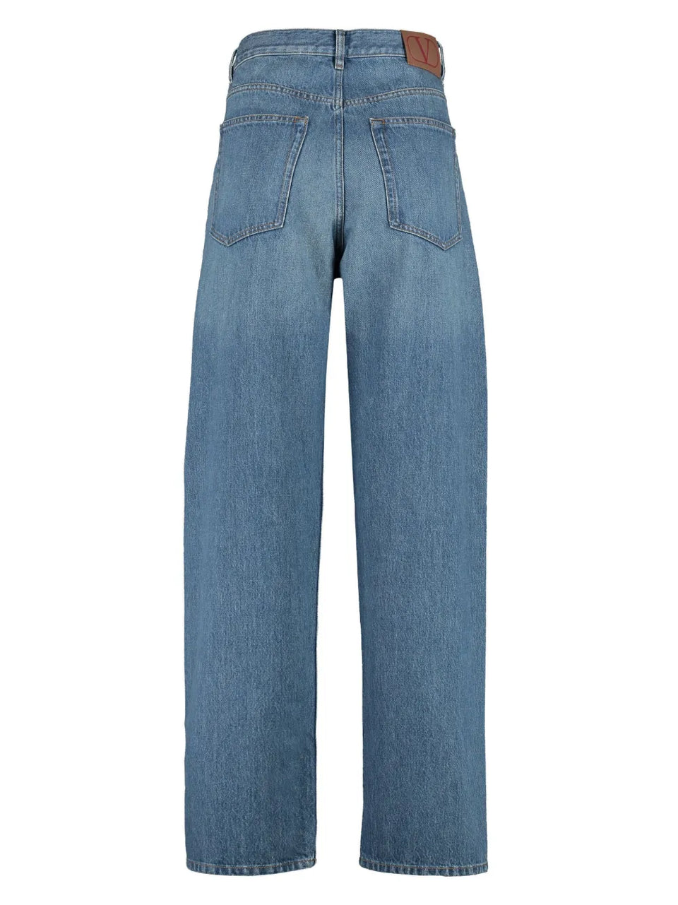 high-rise wide-leg jeans