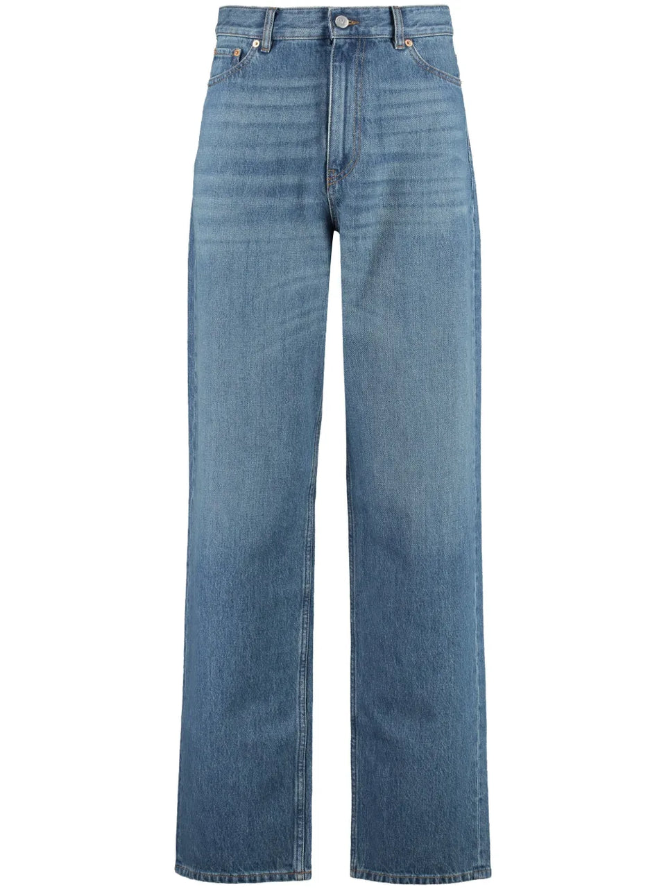 high-rise wide-leg jeans