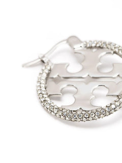 logo round earrings