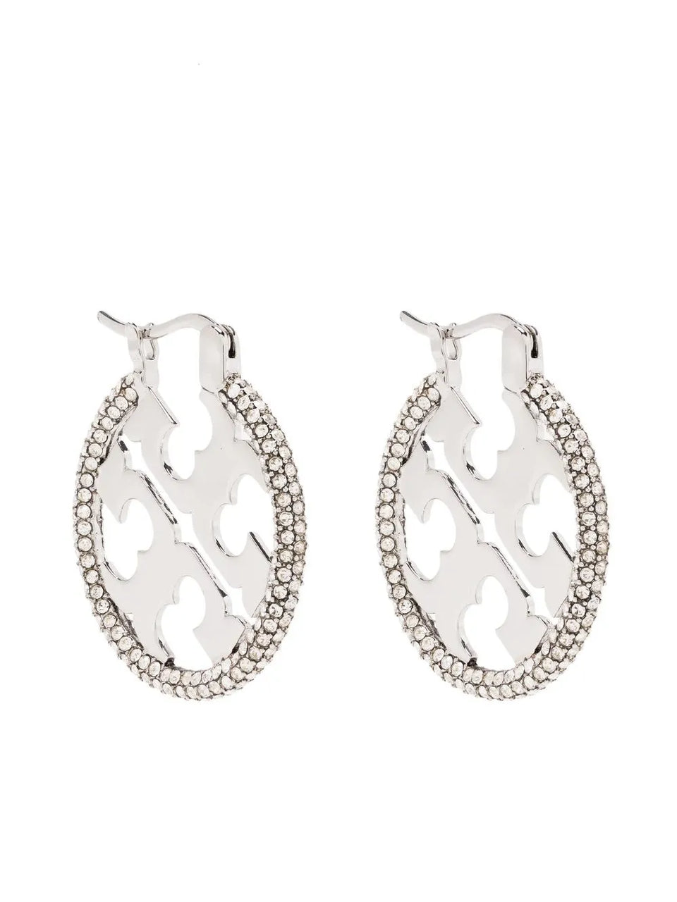 logo round earrings