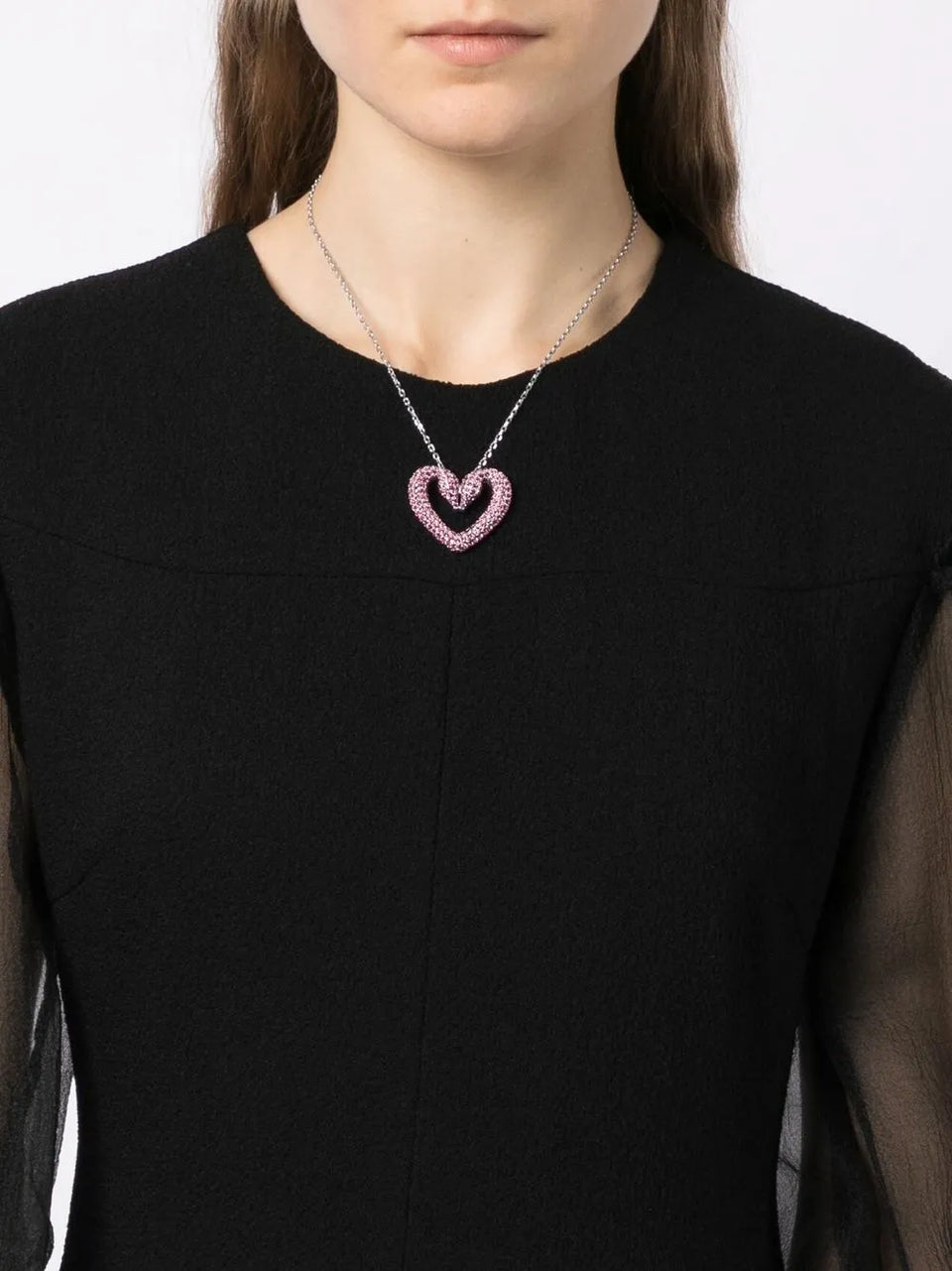 Una heart-charm necklace