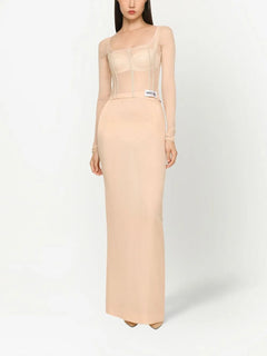 KIM DOLCE&GABBANA georgette maxi skirt