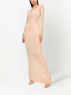 KIM DOLCE&GABBANA georgette maxi skirt