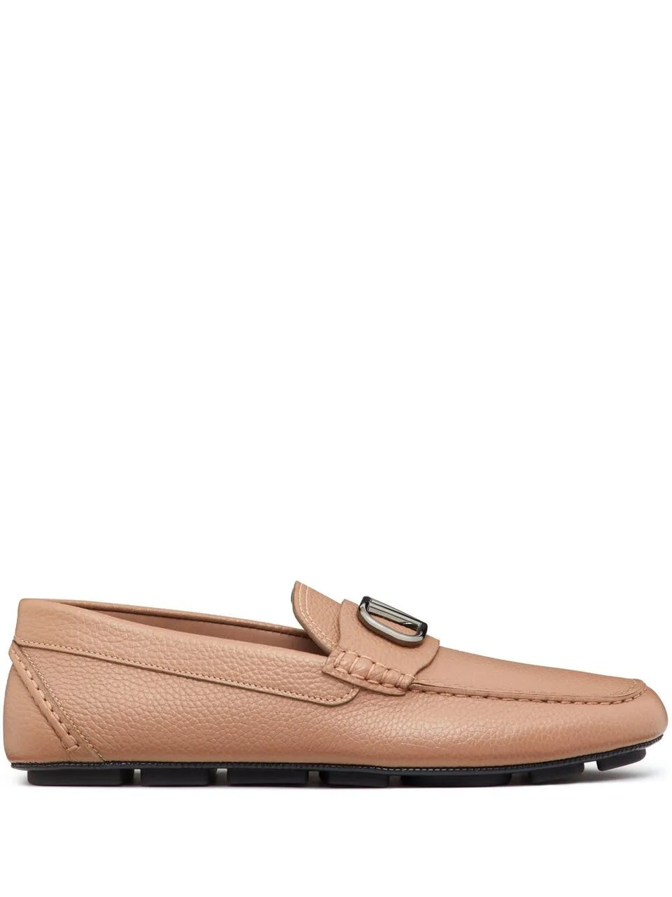 VLogo Signature leather driving shoes