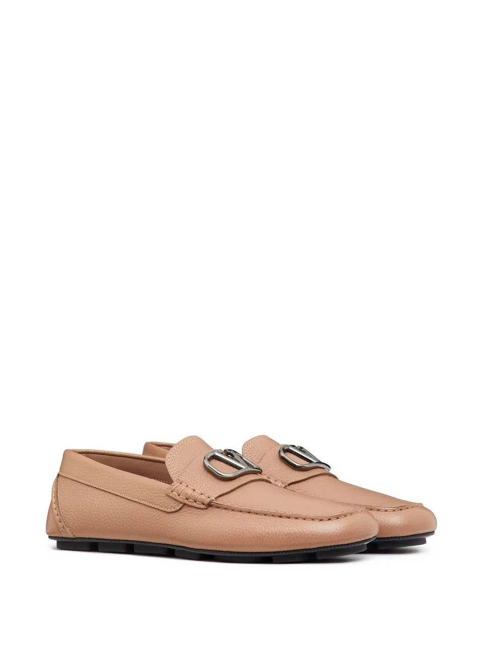 VLogo Signature leather driving shoes