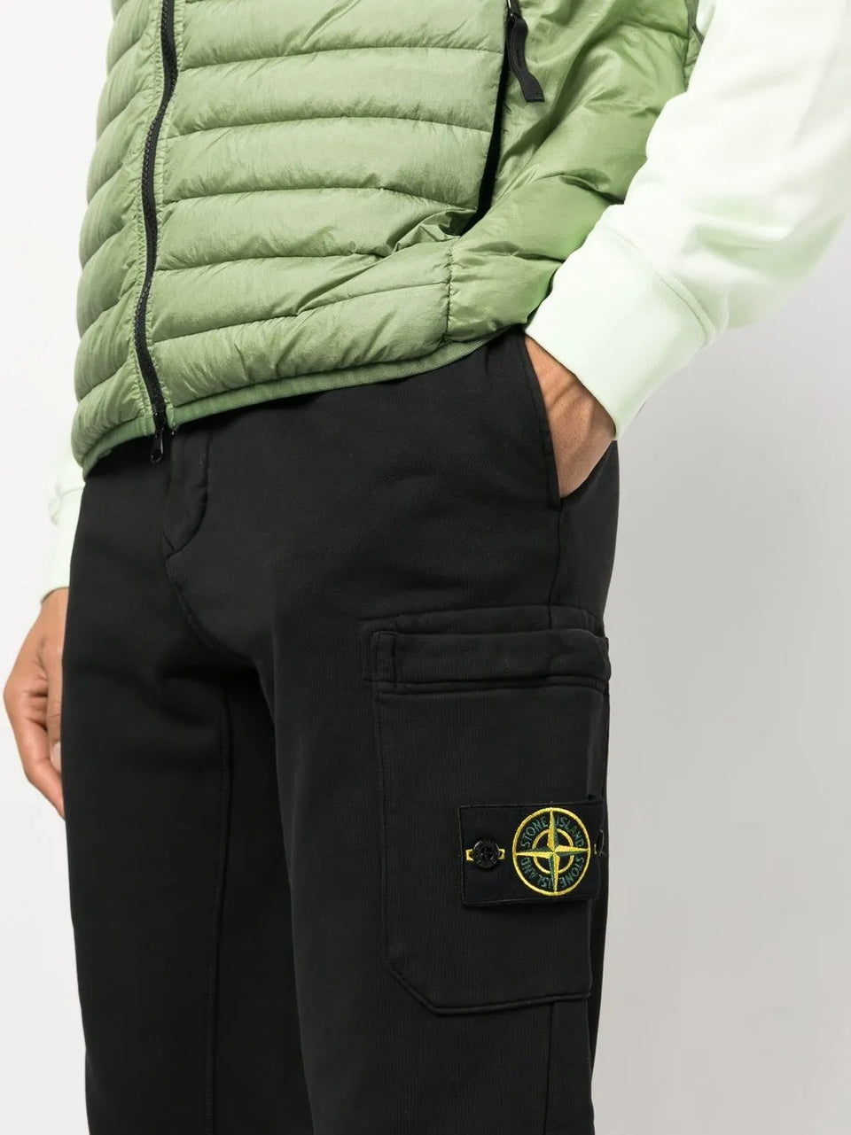 Compass-patch track pants