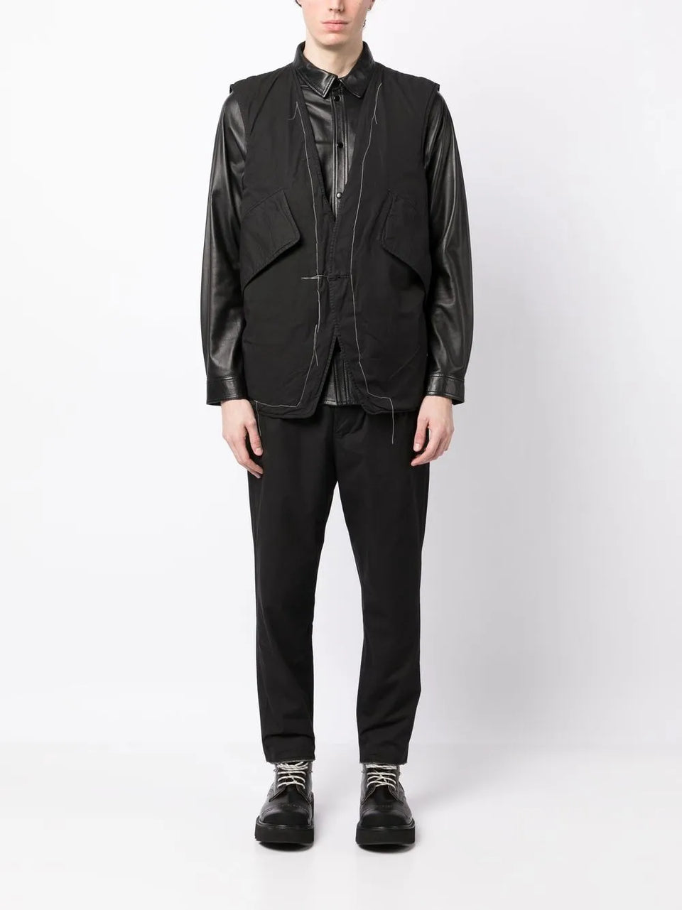 cotton tapered trousers