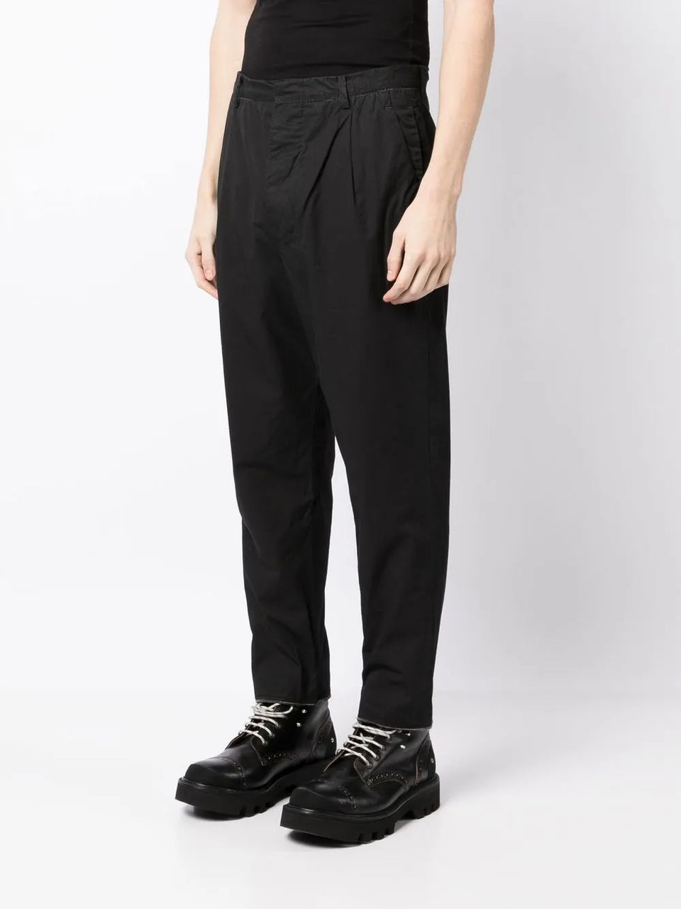 cotton tapered trousers