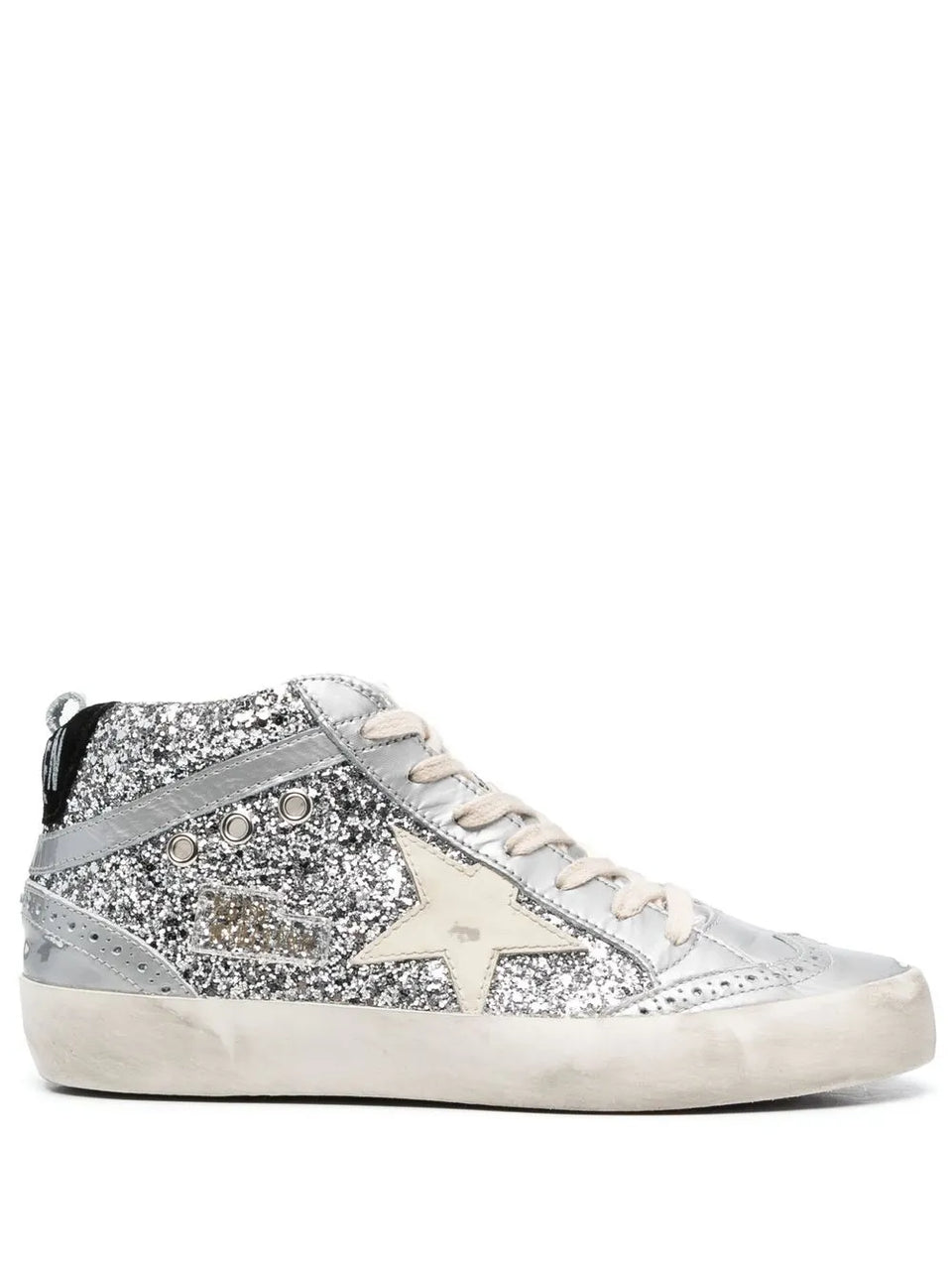 glittered high-top sneakers