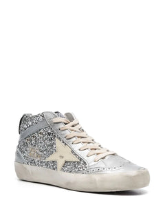 glittered high-top sneakers