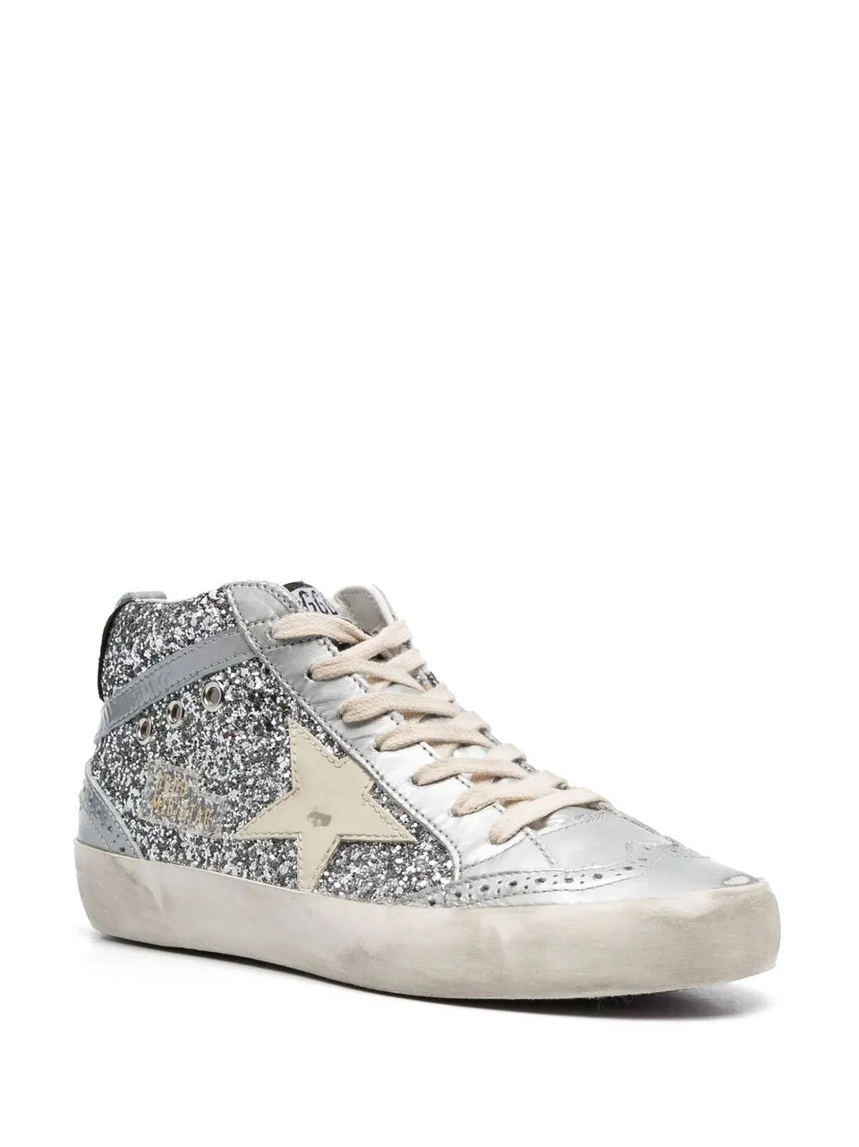 glittered high-top sneakers