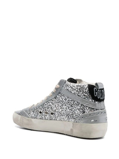 glittered high-top sneakers